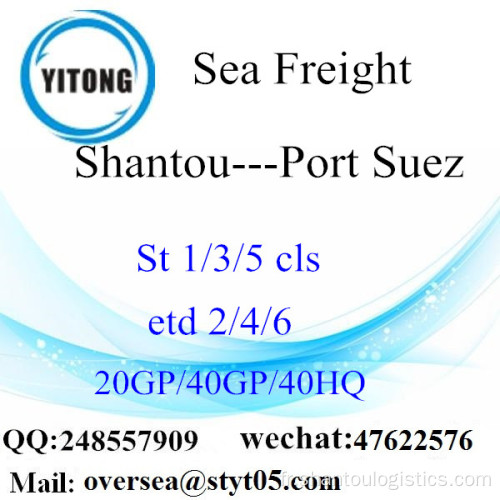 Fret maritime de Port de Shantou transports maritimes au Port de Suez